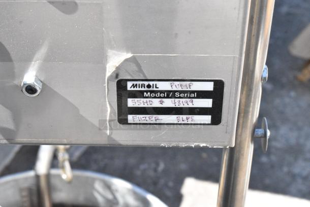 MirOil 55HD 55 lb. Hand-Operated Portable Fryer Oil Filter Machine with 1-Way Pump 58155HD - Image 8 of 8
