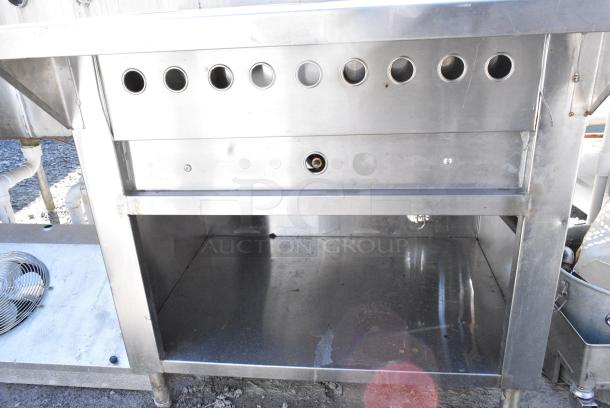 Stainless Steel Steam Table w/ 6 Cut Outs and Under Shelf. - Image 4 of 4