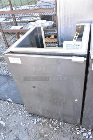 Perlick DB24 Stainless Steel Single Door Dry Storage Cabinet. No Top or Back