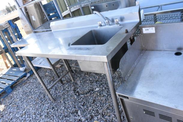 Stainless Steel Table w/ Sink Bay, Faucet and Handles. - Image 2 of 4