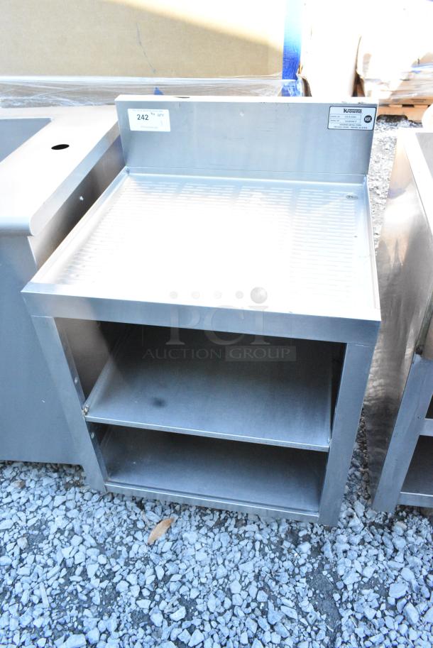 Krowne KR18-GSB3 Stainless Steel Drain Board w/ 2 Under Shelves. - Image 1 of 4