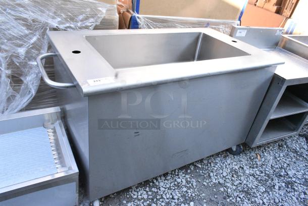 Stainless Steel Ice Bin Buffet Station on Commercial Casters. - Image 1 of 4