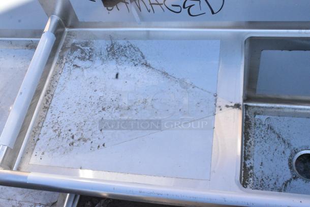 BRAND NEW SCRATCH AND DENT! Regency 600S31818224 Stainless Steel 3 Bay Sink w/ Dual Drain Boards. No Legs. - Image 7 of 8