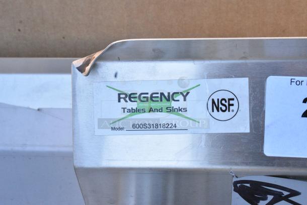 BRAND NEW SCRATCH AND DENT! Regency 600S31818224 Stainless Steel 3 Bay Sink w/ Dual Drain Boards. No Legs. - Image 8 of 8