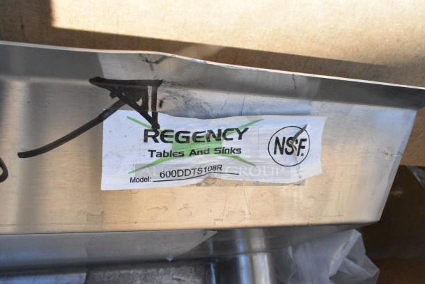 BRAND NEW SCRATCH AND DENT! Regency 600DDTS108R Stainless Steel 3 Bay Sink w/ Dual Drain Boards. No Legs. - Image 8 of 8