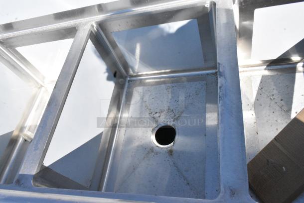 BRAND NEW SCRATCH AND DENT! Regency 600S31824224 Stainless Steel 3 Bay Sink w/ Dual Drain Boards. - Image 5 of 8