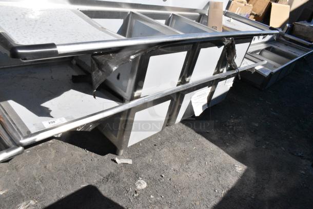 BRAND NEW SCRATCH AND DENT! Regency 600S31824224 Stainless Steel 3 Bay Sink w/ Dual Drain Boards. - Image 2 of 6