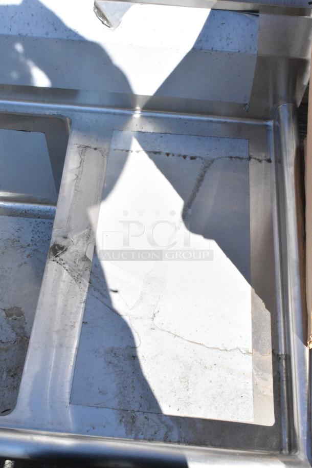 BRAND NEW SCRATCH AND DENT! Regency 600S31824218 Stainless Steel 3 Bay Sink w/ Dual Drain Boards. No Legs. - Image 3 of 8