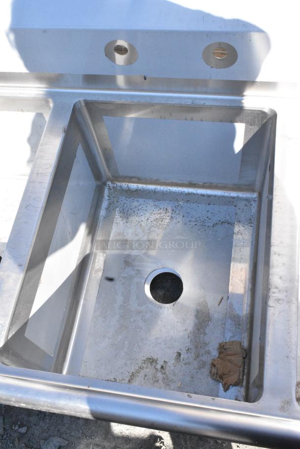 BRAND NEW SCRATCH AND DENT! Regency 600S31824218 Stainless Steel 3 Bay Sink w/ Dual Drain Boards. No Legs. - Image 5 of 8