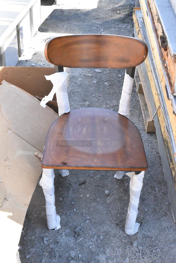 6 BRAND NEW SCRATCH AND DENT! Items Including 2 600TB3096G Regency 30" x 96" 18-Gauge 304 Stainless Steel Commercial Work Table with 4" Backsplash and Galvanized Undershelf, Metal Dining Height Chair w/ Wooden Seat, Wood Pattern Dining Height Window Back Chair Frame. 6 Times Your Bid! May Be Missing Pieces. - Image 7 of 9