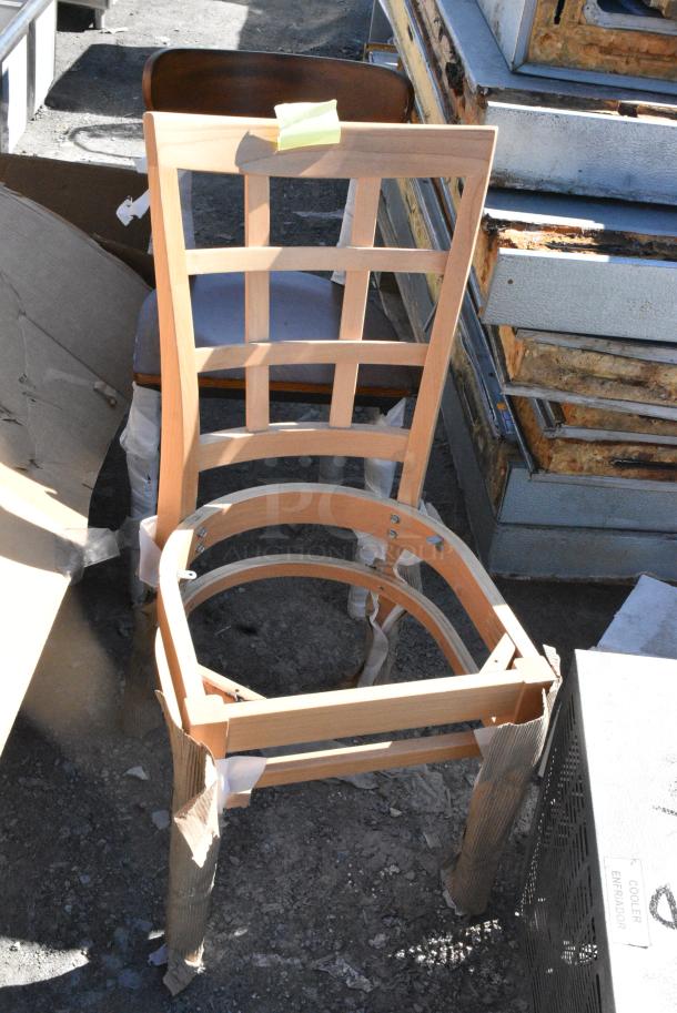 6 BRAND NEW SCRATCH AND DENT! Items Including 2 600TB3096G Regency 30" x 96" 18-Gauge 304 Stainless Steel Commercial Work Table with 4" Backsplash and Galvanized Undershelf, Metal Dining Height Chair w/ Wooden Seat, Wood Pattern Dining Height Window Back Chair Frame. 6 Times Your Bid! May Be Missing Pieces. - Image 9 of 9