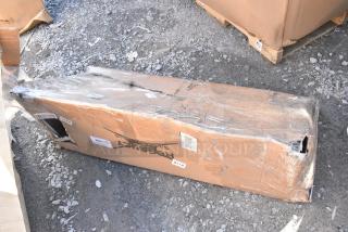BRAND NEW SCRATCH AND DENT! Regency 600PS1848 18" x 48" Stainless Steel Wall-Mounted Pot Rack with Shelf and 18 Galvanized Hooks. May Be Missing Pieces.