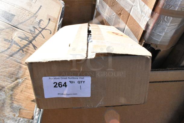 BRAND NEW SCRATCH AND DENT! Box of 12 TableCraft PP10B 10 oz. Polypropylene Syrup Dispenser with Brown ABS Top - Image 2 of 3