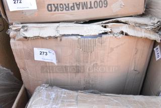 BRAND NEW SCRATCH AND DENT! 475DW45ROSS Lancaster Table & Seating 45 Gallon Stainless Steel Round Decorative Waste Receptacle. May Be Missing Pieces.