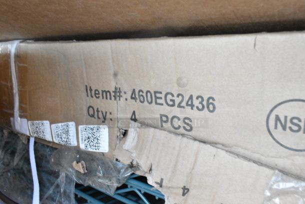 2 BRAND NEW SCRATCH AND DENT! Boxes of 4 Regency 460EG2436 24" x 36" NSF Green Epoxy Wire Shelf. 2 Times Your Bid! May Be Missing Pieces. - Image 2 of 2