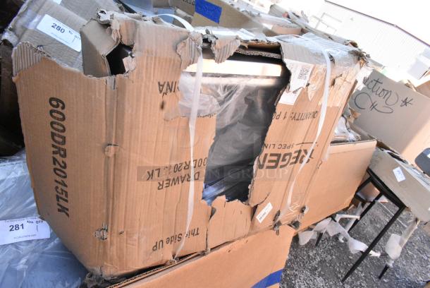BRAND NEW SCRATCH AND DENT! Regency 600DR2015LK Spec Line 15" x 20" x 5" Self Closing Drawer with Stainless Steel Front and Locks. May Be Missing Pieces. - Image 1 of 2