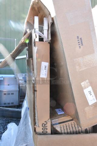 BRAND NEW SCRATCH AND DENT! Steelton 109RACKECON 20 Pan End Load Bun / Sheet Pan Rack - Unassembled. May Be Missing Pieces.