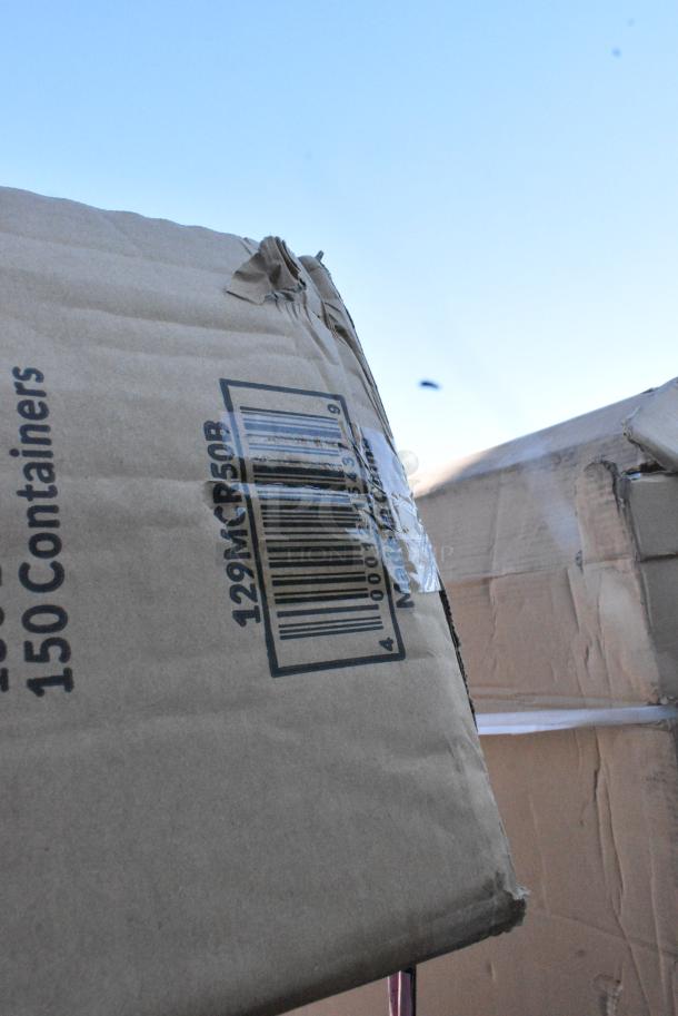 2 BRAND NEW SCRATCH AND DENT! Choice 129MCR50B  43 oz. Black Round Microwavable Heavy Weight Container with Lid 9" - 150/Case. 2 Times Your Bid! May Be Missing Pieces. - Image 2 of 2