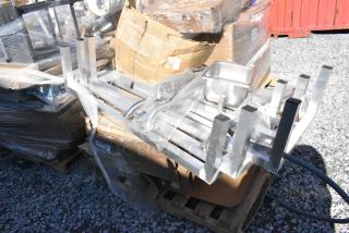 10 BRAND NEW SCRATCH AND DENT! Items Including American Standard 77DB33223 Quince 33" x 22" Cast Iron 3-Hole Two Compartment Drop-In / Undermount Sink, 475UCLG3FTGY Lavex Large Gray 3-Shelf Utility Cart with Flat Top and Built-In Tool Compartment - 44" x 25 1/4" x 32 1/4", Metal Dunnage Racks. 10 Times Your Bid! May Be Missing Pieces.