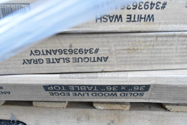 10 BRAND NEW SCRATCH AND DENT! Items Including 92246320 Choice Deluxe 8 Qt. Full Size Gold Accent Chafer, 3493636ANTGY Lancaster Table &amp; Seating Industrial 36" x 36" Solid Wood Live Edge Table Top with Slate Gray Finish, Canarm FANBOS 120" Black Variable Speed Industrial Indoor Ceiling Fan CP120BK - 20693 CFM, 69 RPM, 120V, 1 Phase. 10 Times Your Bid! May Be Missing Pieces. - Image 6 of 8