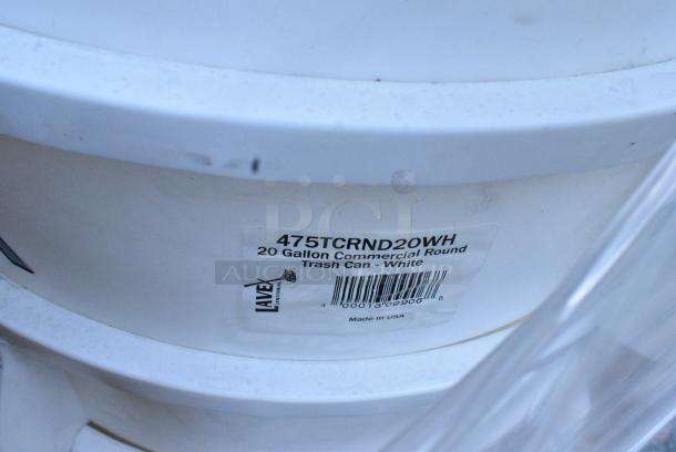 25 BRAND NEW SCRATCH AND DENT! Items Including 5 475TCRND20WH Lavex 20 Gallon White Round Commercial Trash Can, 600GRSU2324 Regency Stainless Steel Corrugated Top Glass Rack Storage Unit - 23" x 24", Stainless Steel Cylindrical Drop In Bins. 25 Times Your Bid! May Be Missing Pieces. - Image 3 of 6