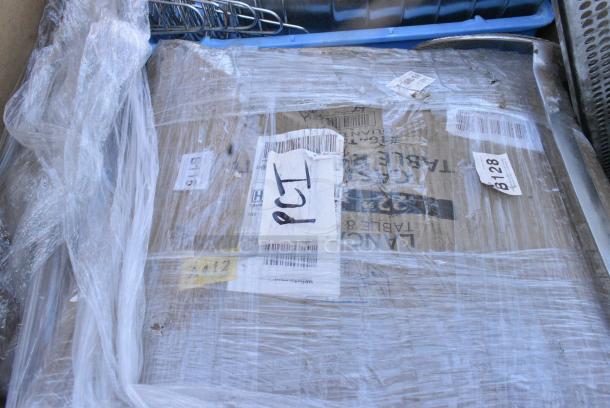 25 BRAND NEW SCRATCH AND DENT! Items Including 5 475TCRND20WH Lavex 20 Gallon White Round Commercial Trash Can, 600GRSU2324 Regency Stainless Steel Corrugated Top Glass Rack Storage Unit - 23" x 24", Stainless Steel Cylindrical Drop In Bins. 25 Times Your Bid! May Be Missing Pieces. - Image 5 of 6