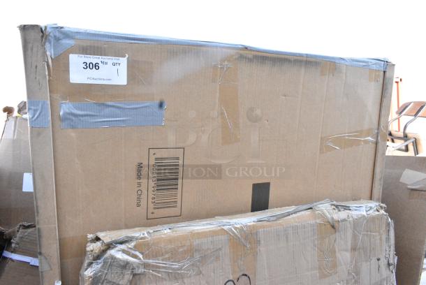 BRAND NEW SCRATCH AND DENT! Lancaster Table & Seating 3493060BBVIN  30" x 60" Rectangular Wood Butcher Block Table Top with Vintage Finish. May Be Missing Pieces. - Image 1 of 3