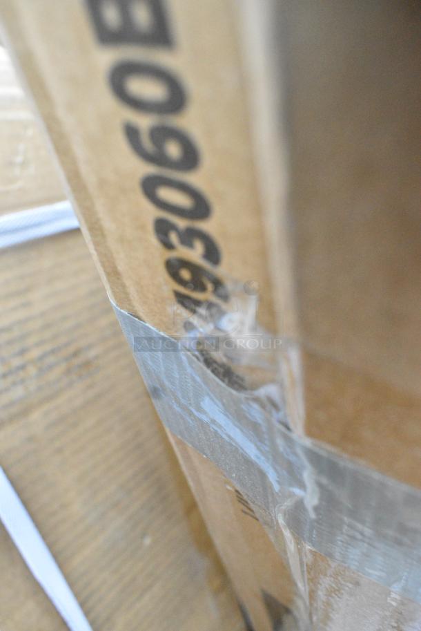 BRAND NEW SCRATCH AND DENT! Lancaster Table & Seating 3493060BBVIN  30" x 60" Rectangular Wood Butcher Block Table Top with Vintage Finish. May Be Missing Pieces. - Image 3 of 3