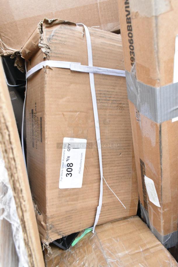 BRAND NEW SCRATCH AND DENT! Box of 4 Lancaster Table & Seating 164TB2222 22" x 22" Cross Cast Iron Table Base Plate. May Be Missing Pieces. - Image 1 of 2