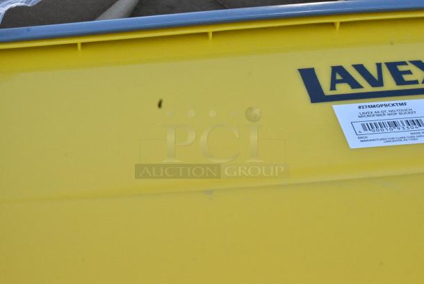 BRAND NEW SCRATCH AND DENT! Lavex 274MOPBCKTMF Lavex 44 Qt. No-Touch Microfiber Mop Bucket. May Be Missing Pieces. - Image 3 of 3