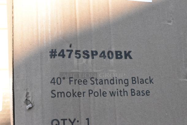 BRAND NEW SCRATCH AND DENT! Lavex 475SP40BK 40" Black Free Standing Smoker Pole and Base. May Be Missing Pieces. - Image 2 of 2