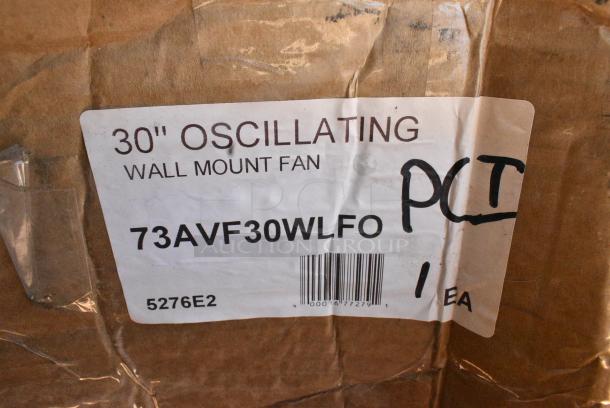 BRAND NEW SCRATCH AND DENT! Boltic 73AVF30WLFO 30" Wall-Mounted 2-Speed Oscillating Fan - 120V. May Be Missing Pieces. - Image 2 of 2