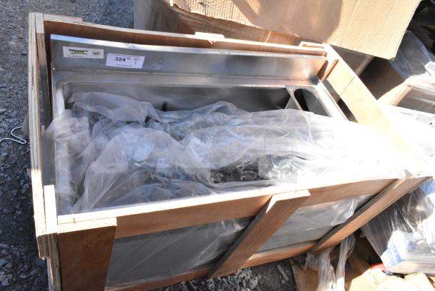 BRAND NEW SCRATCH AND DENT! Regency 600IB2136C0 21" x 36" Underbar Ice Bin with 10 Circuit Post-Mix Cold Plate and Bottle Holders - Image 1 of 3