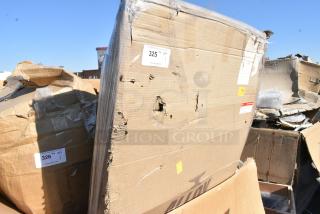 BRAND NEW SCRATCH AND DENT! Lancaster Table & Seating 164DA3263BKD Alloy Series 63" x 32" Distressed Onyx Black Standard Height Outdoor Table. May Be Missing Pieces.