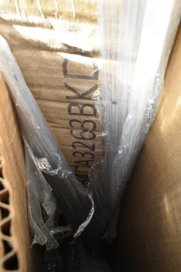 BRAND NEW SCRATCH AND DENT! Lancaster Table & Seating 164DA3263BKD Alloy Series 63" x 32" Distressed Onyx Black Standard Height Outdoor Table. May Be Missing Pieces. - Image 2 of 3