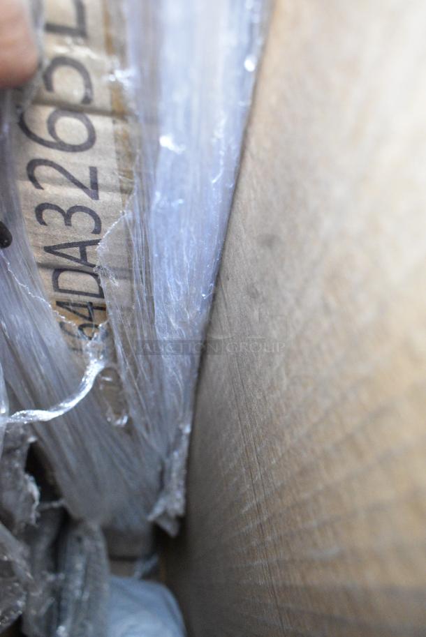 BRAND NEW SCRATCH AND DENT! Lancaster Table & Seating 164DA3263BKD Alloy Series 63" x 32" Distressed Onyx Black Standard Height Outdoor Table. May Be Missing Pieces. - Image 3 of 3