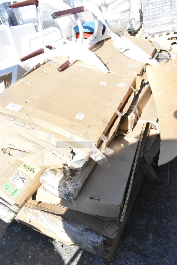 10 BRAND NEW SCRATCH AND DENT! Items Including 3493096ANTWA Lancaster Table & Seating Industrial 30" x 96" Solid Wood Live Edge Table Top with Rustic Walnut Finish, 600TSB3048S Regency 30" x 48" 16-Gauge Stainless Steel Commercial Work Table with 4" Backsplash and Undershelf, 600TSB3072S Regency 30" x 72" 16-Gauge Stainless Steel Commercial Work Table with 4" Backsplash and Undershelf. 10 Times Your Bid! May Be Missing Pieces. - Image 2 of 5