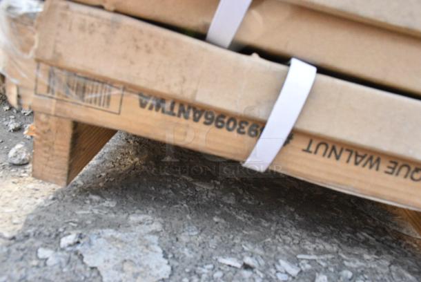 10 BRAND NEW SCRATCH AND DENT! Items Including 3493096ANTWA Lancaster Table & Seating Industrial 30" x 96" Solid Wood Live Edge Table Top with Rustic Walnut Finish, 600TSB3048S Regency 30" x 48" 16-Gauge Stainless Steel Commercial Work Table with 4" Backsplash and Undershelf, 600TSB3072S Regency 30" x 72" 16-Gauge Stainless Steel Commercial Work Table with 4" Backsplash and Undershelf. 10 Times Your Bid! May Be Missing Pieces. - Image 3 of 5