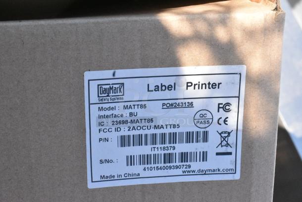 12 BRAND NEW SCRATCH AND DENT! Items Including Steelton 522MS162012 20" x 16" x 12" 16 Gauge 304 Stainless Steel One Compartment Floor Mop Sink, DayMark Matt85 Thermal Label Printer 322IT118379, 760SOUP6WB Choice 6 oz. White Double Poly-Coated Paper Food Cup - 1000/Case. 12 Times Your Bid! May Be Missing Pieces. - Image 5 of 7