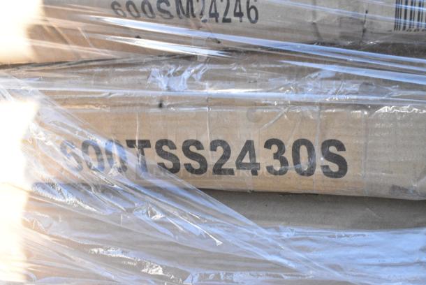 9 BRAND NEW SCRATCH AND DENT! Items Including 600SM24246 Regency 29" 16-Gauge Stainless Steel One Compartment Floor Mop Sink - 24" x 24" x 6" Bowl, 600TSS2430S Regency 29" 16-Gauge Stainless Steel One Compartment Floor Mop Sink - 24" x 24" x 6" Bowl, 600ESS3060S Regency Spec Line 30" x 60" 14-Gauge Stainless Steel Equipment Stand With Stainless Steel Undershelf, 2 257SPT244820 Lavex 24" x 48" Blue Steel Platform Truck - 2000 lb. Capacity. 9 Times Your Bid! May Be Missing Pieces. - Image 5 of 8