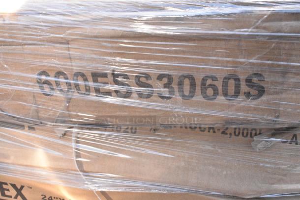 9 BRAND NEW SCRATCH AND DENT! Items Including 600SM24246 Regency 29" 16-Gauge Stainless Steel One Compartment Floor Mop Sink - 24" x 24" x 6" Bowl, 600TSS2430S Regency 29" 16-Gauge Stainless Steel One Compartment Floor Mop Sink - 24" x 24" x 6" Bowl, 600ESS3060S Regency Spec Line 30" x 60" 14-Gauge Stainless Steel Equipment Stand With Stainless Steel Undershelf, 2 257SPT244820 Lavex 24" x 48" Blue Steel Platform Truck - 2000 lb. Capacity. 9 Times Your Bid! May Be Missing Pieces. - Image 6 of 8