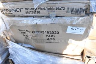 BRAND NEW SCRATCH AND DENT! Regency 600DI3162020 20" x 16" x 12" 20 Gauge Stainless Steel Three Compartment Drop-In Sink. May Be Missing Pieces.
