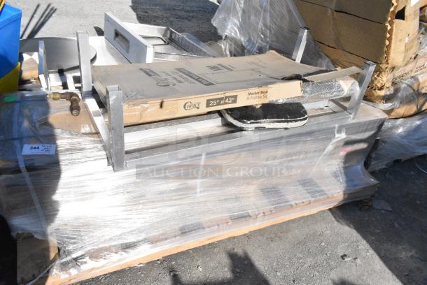 3 BRAND NEW SCRATCH AND DENT! Items Including 478CSD71HC Emperor's Select CSD-71 Countertop Refrigerated Sushi Display Case, 164AFM2542DM Choice A-Frame Marker Board Sidewalk Sign - Black Wood - 25" x 42". 3 Times Your Bid! May Be Missing Pieces. - Image 1 of 5