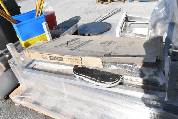 3 BRAND NEW SCRATCH AND DENT! Items Including 478CSD71HC Emperor's Select CSD-71 Countertop Refrigerated Sushi Display Case, 164AFM2542DM Choice A-Frame Marker Board Sidewalk Sign - Black Wood - 25" x 42". 3 Times Your Bid! May Be Missing Pieces. - Image 5 of 5