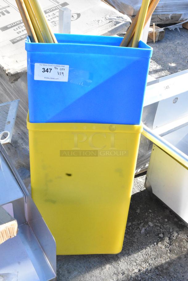 9 BRAND NEW SCRATCH AND DENT! Items Including 2 Poly Bins and Mop Handles. 9 Times Your Bid! - Image 2 of 3