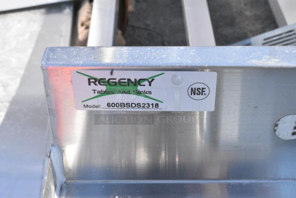 BRAND NEW SCRATCH AND DENT! Regency 600BSDS2318 18" x 23" Stainless Steel Blender Station with Dump Sink - Image 6 of 6