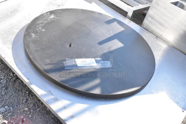 BRAND NEW SCRATCH AND DENT! Round Cherry and Black Round Tabletop. - Image 2 of 4
