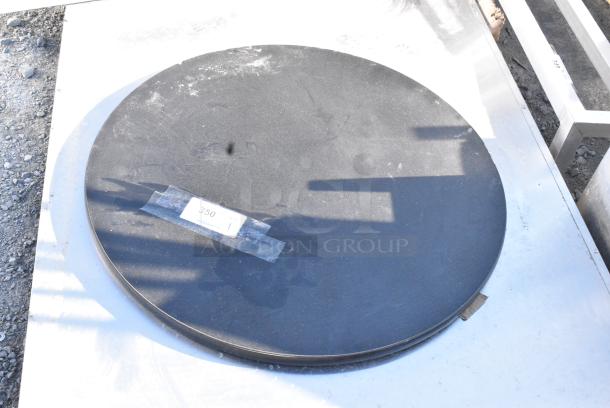 BRAND NEW SCRATCH AND DENT! Round Cherry and Black Round Tabletop. - Image 3 of 4