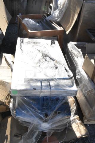 BRAND NEW SCRATCH AND DENT! Vestil 47" x 24" Blue Steel Hydraulic Elevating Cart with 19"-68 1/2" Lift and 1,500 lb. Capacity CART-1500-D-TS