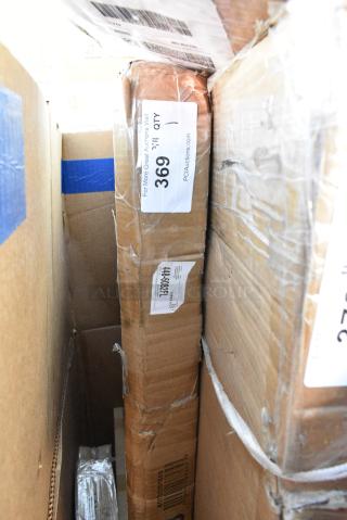 BRAND NEW SCRATCH AND DENT! Regency 600DOS1848 Stainless Steel Double Deck Overshelf - 18" x 48" x 32". May Be Missing Pieces.